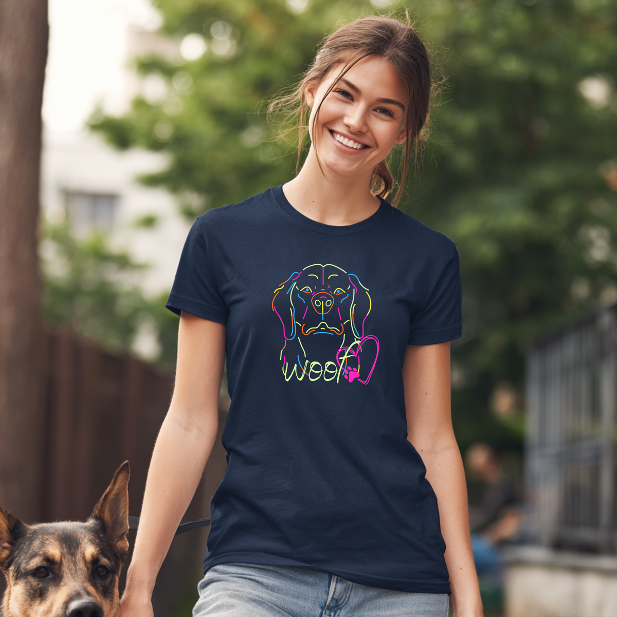 Woof Neon Graphic T-Shirt