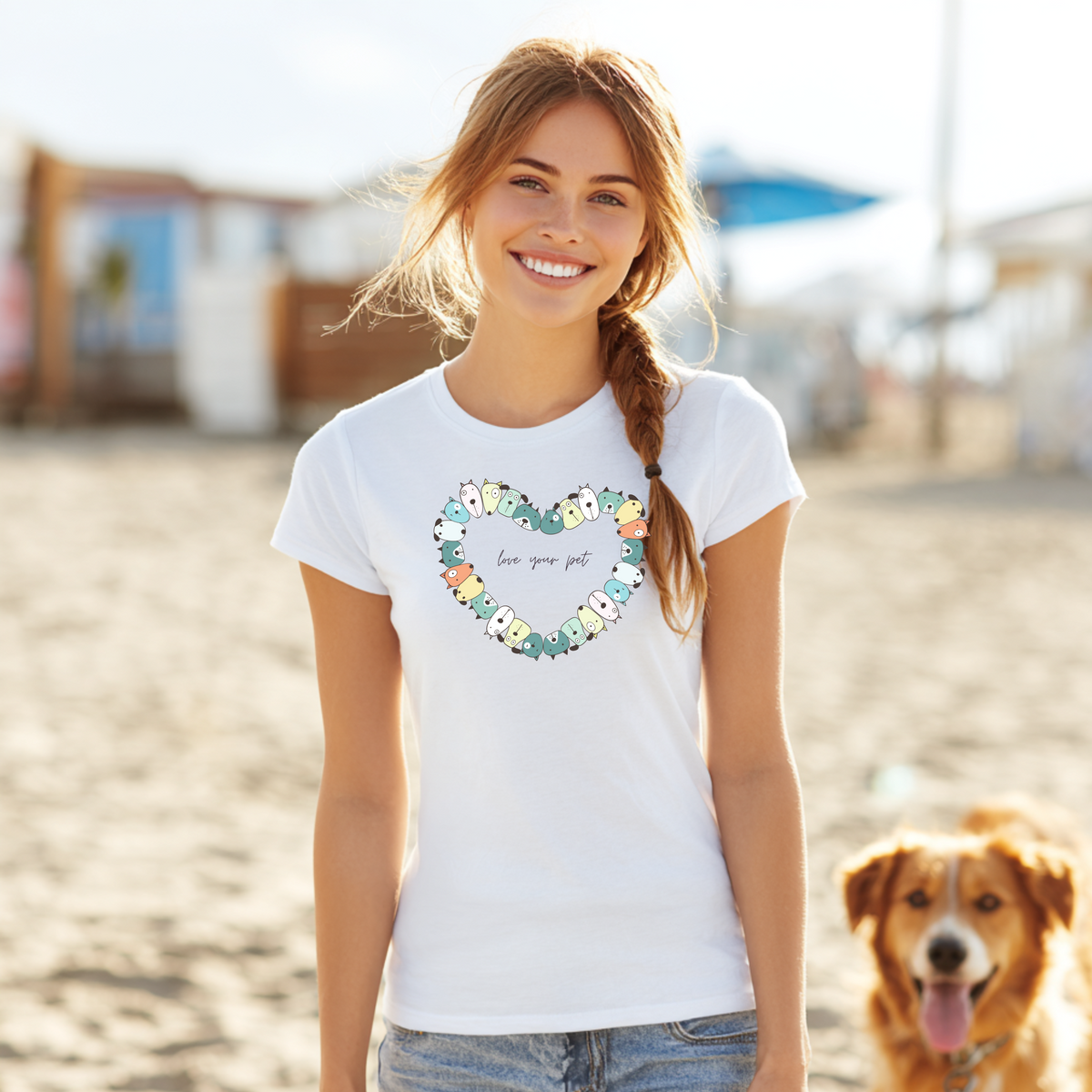 Love Your Pets Heart, Cute Tee for Animal Lovers