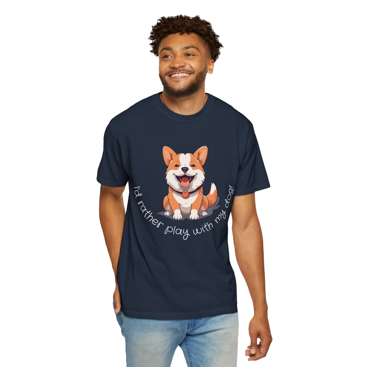 I'd Rather Play With My Dog | Cute Pet Tee for Dog Lovers